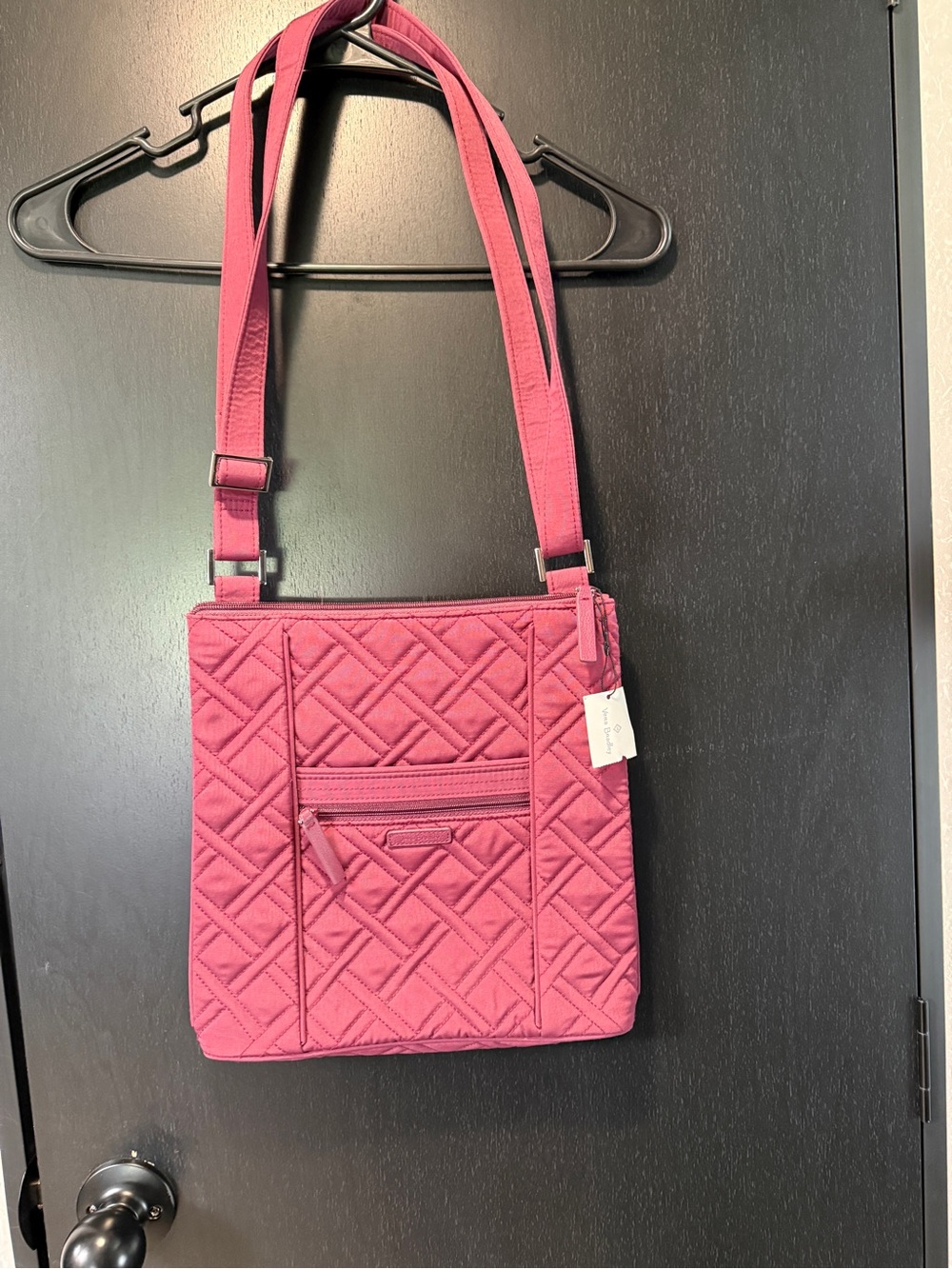 Vera Bradley Quilted Crossbody Bag in Raspberry Pink